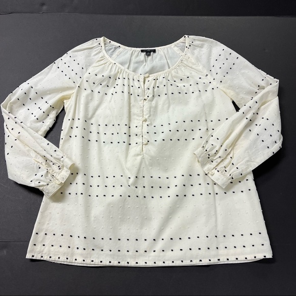 Talbots Tops - * 3 for $16 * Talbots Long Sleeve Cream Shirt (Petite)